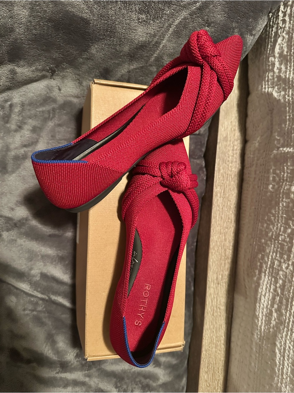 Rothy's Red Pointed Knot Ballet Flats - Picture 3 of 4